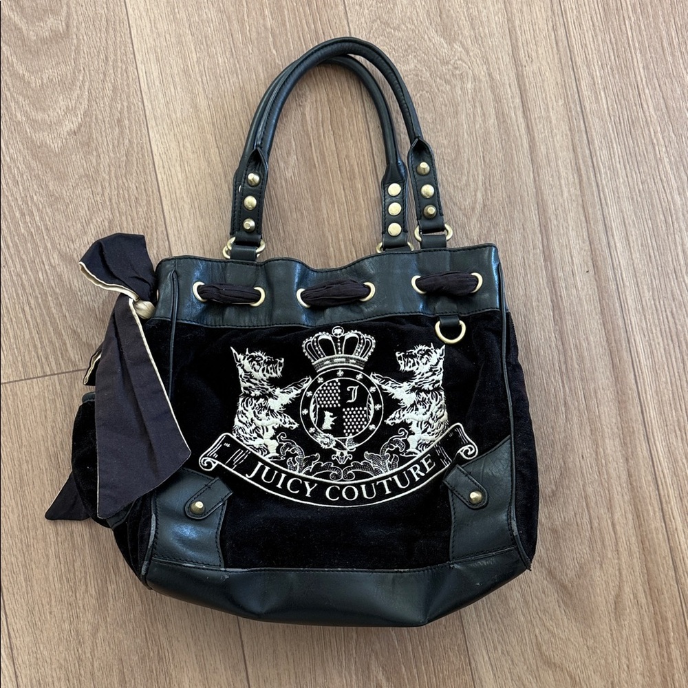 Juicy Couture Black and Gold Embellished Tote